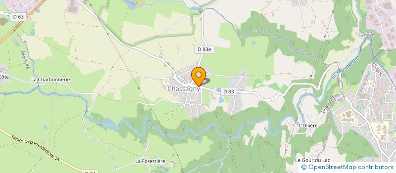 localisation de l'entreprise ASSOCIATION COMMUNALE DE CHASSE DE CHASSAGNY  BEAUVALLON