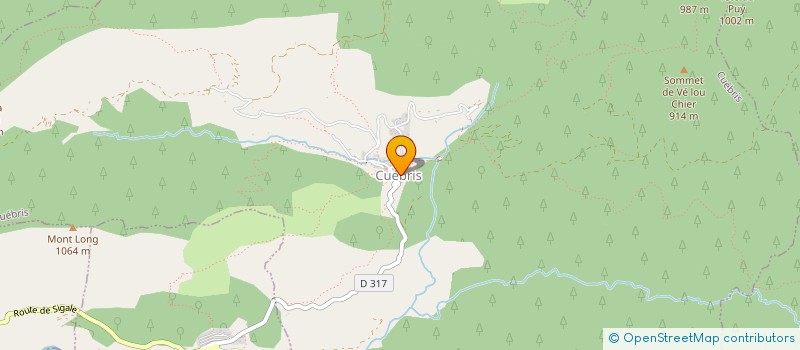 localisation de l'entreprise ASSOCIATION COMMUNALE DE CHASSE DE CUEBRIS  CUEBRIS