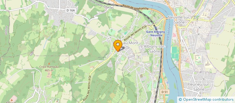 localisation de l'entreprise ASSOCIATION COMMUNALE DE CHASSE DE CURIS  CURIS-AU-MONT-D'OR