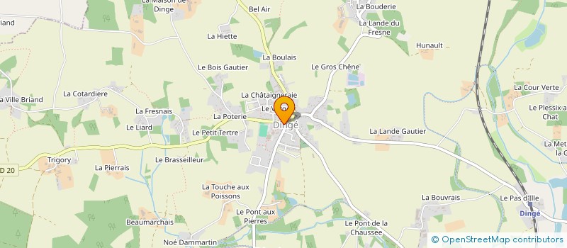 localisation de l'entreprise  ASSOCIATION COMMUNALE DE CHASSE DE DINGE   DINGE