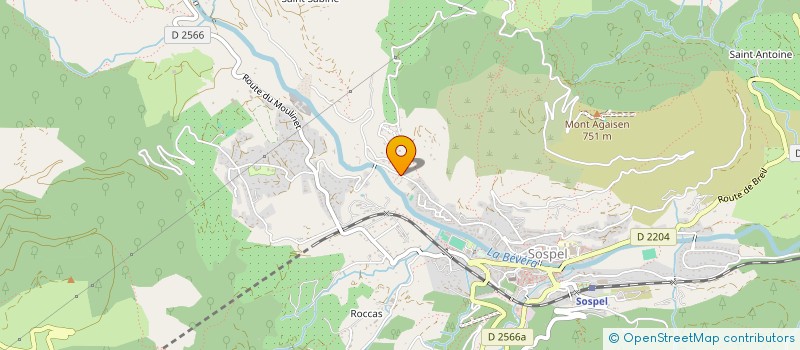 localisation de l'entreprise ASSOCIATION COMMUNALE DE CHASSE DE LA SAINT HUBERT SOSPELLOISE  SOSPEL