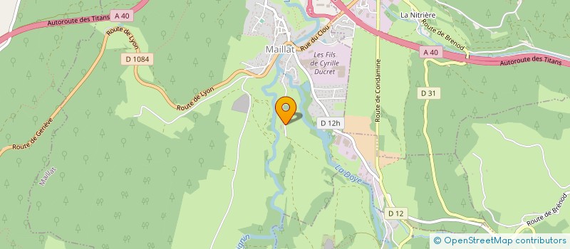 localisation de l'entreprise ASSOCIATION COMMUNALE DE CHASSE DE MAILLAT à MAILLAT