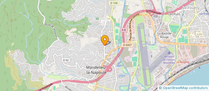 localisation de l'entreprise ASSOCIATION COMMUNALE DE CHASSE DE MANDELIEU MAURE-VIEILLE  MANDELIEU-LA-NAPOULE