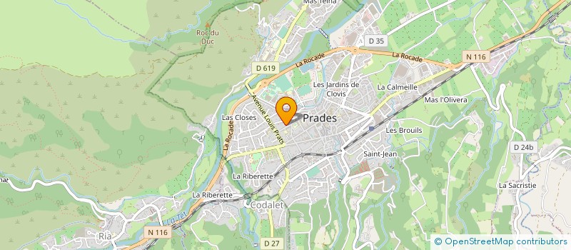 localisation de l'entreprise ASSOCIATION COMMUNALE DE CHASSE DE MANTET  PRADES
