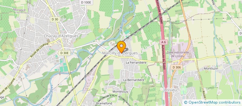 localisation de l'entreprise ASSOCIATION COMMUNALE DE CHASSE DE MARCILLY D'AZERGUES  MARCILLY-D'AZERGUES