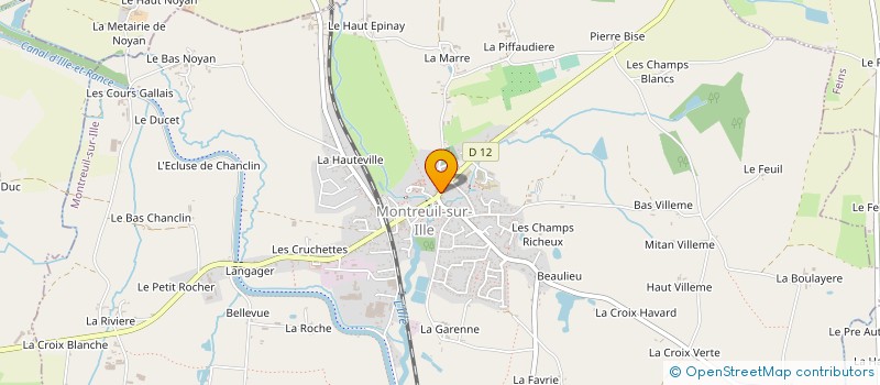 localisation de l'entreprise ASSOCIATION COMMUNALE DE CHASSE DE MONTREUIL-SUR-ILLE  MONTREUIL-SUR-ILLE