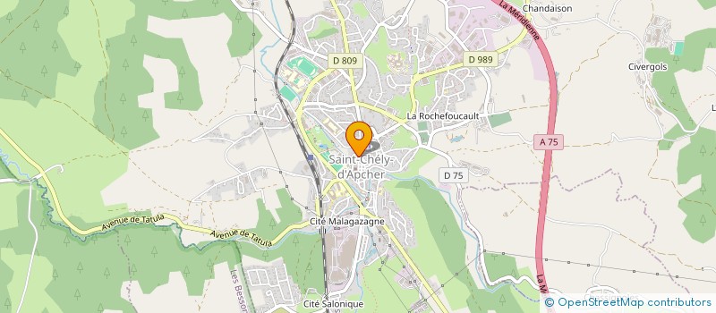 localisation de l'entreprise ASSOCIATION COMMUNALE DE CHASSE DE SAINT CHELY D'APCHER  SAINT-CHELY-D'APCHER