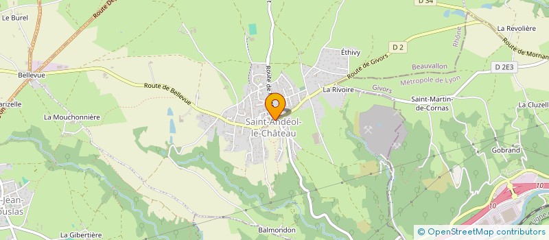 localisation de l'entreprise ASSOCIATION COMMUNALE DE CHASSE DE ST ANDEOL LE CHATEAU  BEAUVALLON