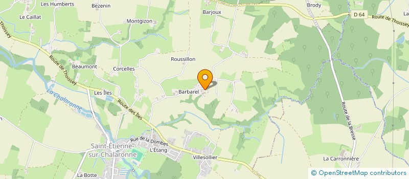 localisation de l'entreprise ASSOCIATION COMMUNALE DE CHASSE DE ST ETIENNE SUR CHALARONNE  SAINT-ETIENNE-SUR-CHALARONNE