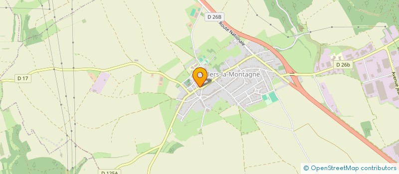 localisation de l'entreprise ASSOCIATION COMMUNALE DE CHASSE DE VILLERS-LA-MONTAGNE  VILLERS-LA-MONTAGNE