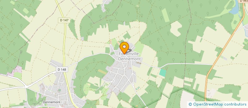 localisation de l'entreprise ASSOCIATION COMMUNALE DE CHASSE FLUVIALE ET TERRESTRE DE FOLLAINVILLE-DENNEMONT  FOLLAINVILLE-DENNEMONT