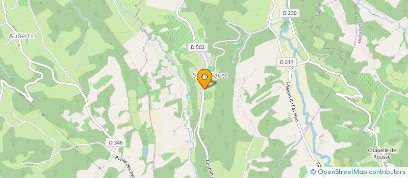 localisation de l'entreprise ASSOCIATION COMMUNALE DE CHASSE SOCIETE DES CRETES DE SAINT FAUST  SAINT-FAUST