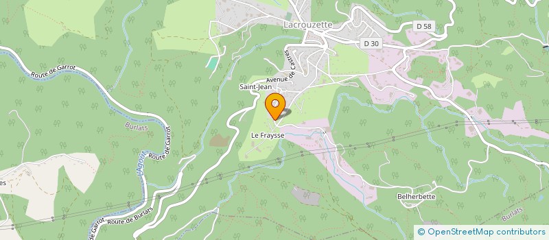 localisation de l'entreprise ASSOCIATION COMMUNALE DES CHASSEURS ET PROPRIETAIRES DE LACROUZETTE  LACROUZETTE