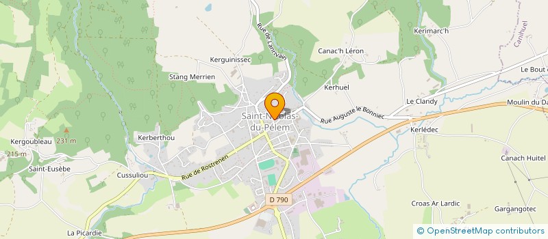 localisation de l'entreprise ASSOCIATION COMMUNALE DES CHASSEURS SAINT NICOLAS DE PELEM  SAINT-NICOLAS-DU-PELEM