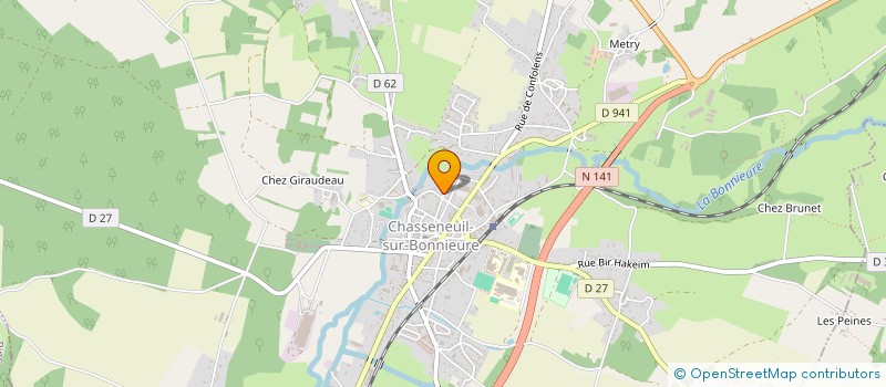 localisation de l'entreprise ASSOCIATION COMMUNIC'ACTION à CHASSENEUIL-SUR-BONNIEURE