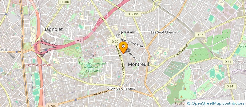 localisation de l'entreprise ASSOCIATION COMPAGNIE AVANTI ! à MONTREUIL