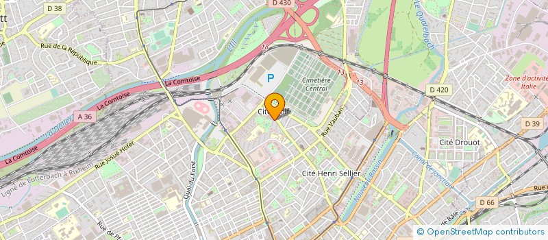 localisation de l'entreprise ASSOCIATION COMPAGNIE DE DANSE VEGA  MULHOUSE