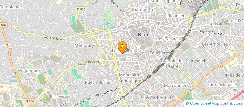 localisation de l'entreprise ASSOCIATION COMPAGNIE SUBITO  NIMES