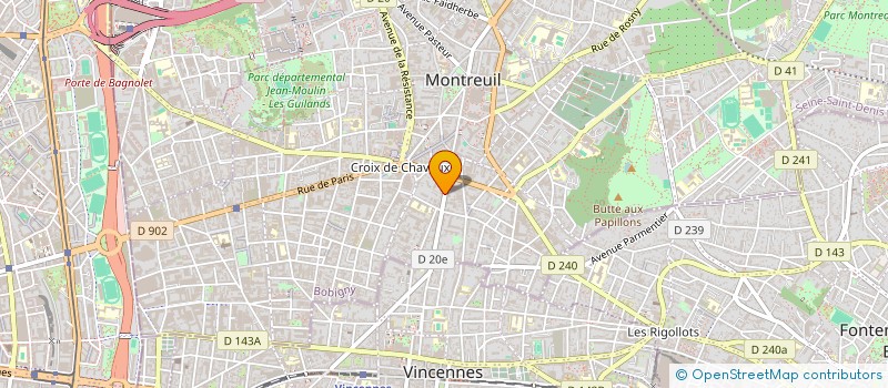 localisation de l'entreprise ASSOCIATION CONGO SEBENE à MONTREUIL