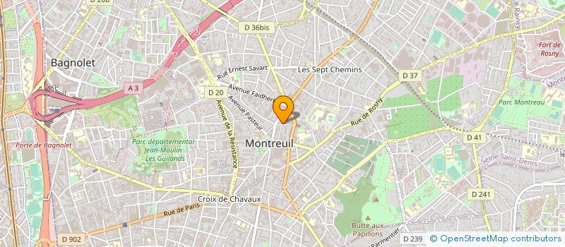 localisation de l'entreprise ASSOCIATION CONNEXION  MONTREUIL