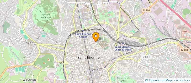 localisation de l'entreprise ASSOCIATION CONSEIL CITOYEN CRET DE ROC SOLEIL.  SAINT-ETIENNE