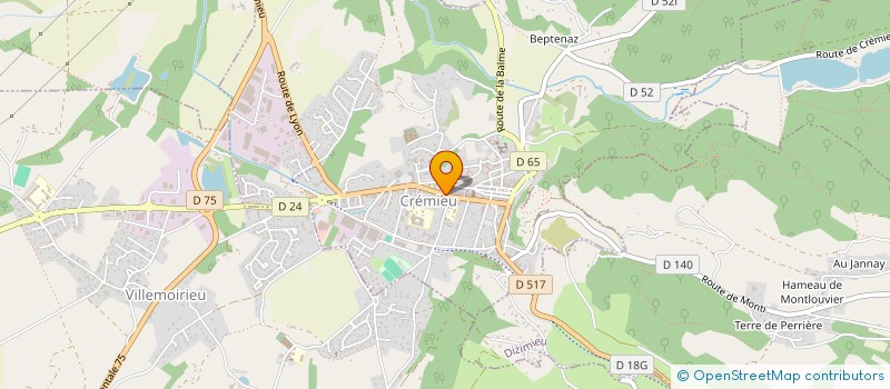 localisation de l'entreprise ASSOCIATION CONSEIL LOCAL DE DEVELOPPEMENT BOUCLE DU RHONE EN DAUPHINE  CREMIEU