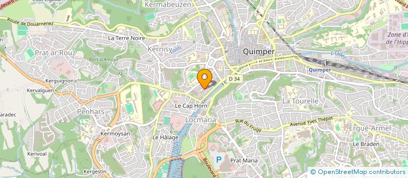 localisation de l'entreprise ASSOCIATION CONTACT à QUIMPER