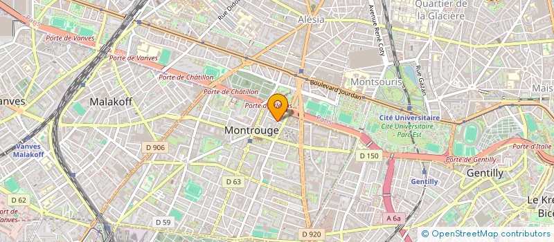 localisation de l'entreprise ASSOCIATION CONTINENTALE ELYSEE  MONTROUGE