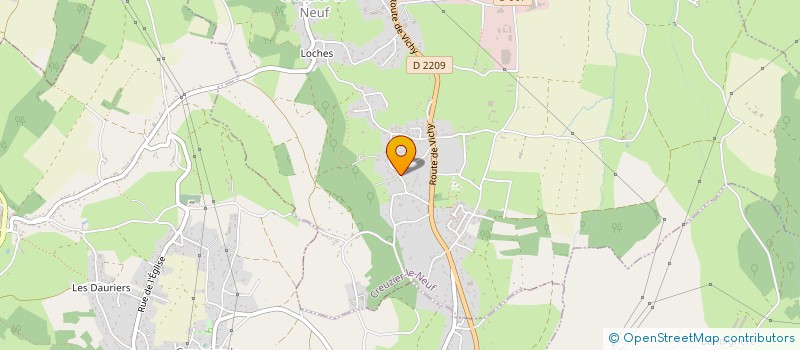 localisation de l'entreprise ASSOCIATION CONTRE LA LIAISON NORD-EST DE CREUZIER LE NEUF ET CREUZIER LE VIEUX  CREUZIER-LE-NEUF