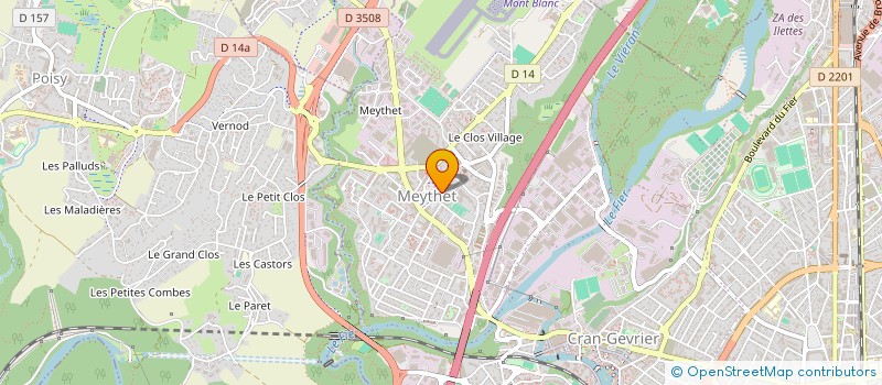 localisation de l'entreprise ASSOCIATION CONTRE LES DANGERS ET LES NUISANCES AERIENNES DE L'AERODROME D'ANNECY-MEYTHET à ANNECY