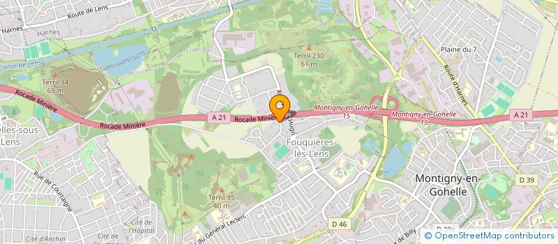 localisation de l'entreprise ASSOCIATION COOPERATICE NORD-SUD  FOUQUIERES-LES-LENS