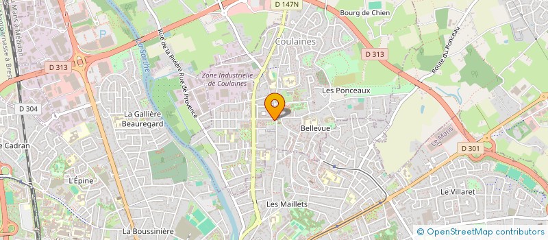 localisation de l'entreprise ASSOCIATION COORDINATION GERONTOLOGIQUE à COULAINES