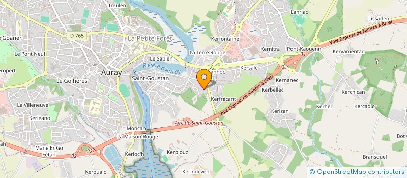 localisation de l'entreprise ASSOCIATION COPROPRIETAIRES DU DOMAINE DE ST GOUSTAN à AURAY