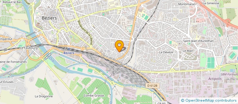 localisation de l'entreprise ASSOCIATION CORINNE BARRY LA COCO  BEZIERS