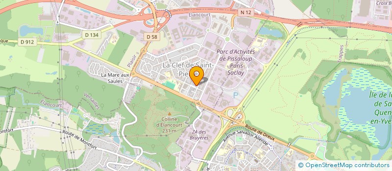 localisation de l'entreprise ASSOCIATION CORPORATIVE DES SPORTS DE CONTACT ACSC à ELANCOURT