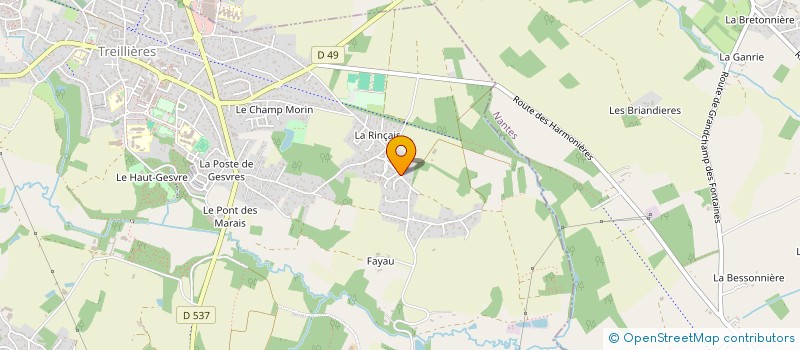 localisation de l'entreprise ASSOCIATION COSMOPLANET' à TREILLIERES