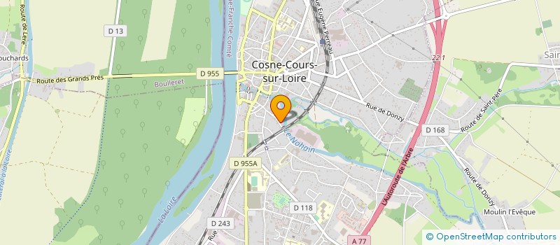 localisation de l'entreprise ASSOCIATION COSNOISE POUR LE DON DU SANG BENEVOLE à COSNE-COURS-SUR-LOIRE