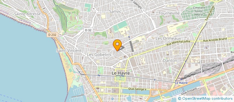 localisation de l'entreprise ASSOCIATION COTE COURS à LE HAVRE