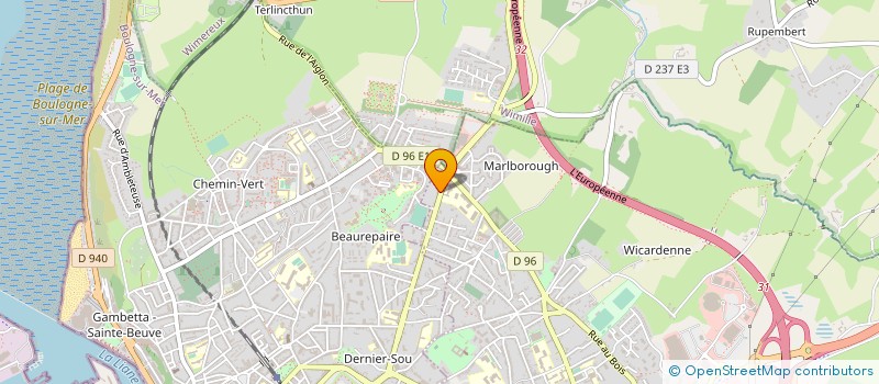 localisation de l'entreprise ASSOCIATION COTE D' OPALE SOLIDARITE à SAINT-MARTIN-BOULOGNE