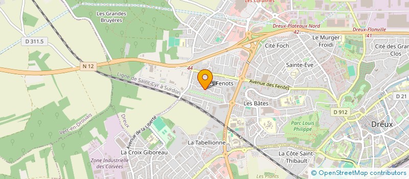 localisation de l'entreprise ASSOCIATION COUDES A COUDES  DREUX