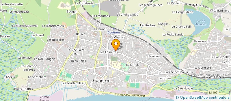 localisation de l'entreprise ASSOCIATION COUERONNAISE DE GYMNASTIQUE D'ENTRETIEN (A.C.G.E.) à COUERON