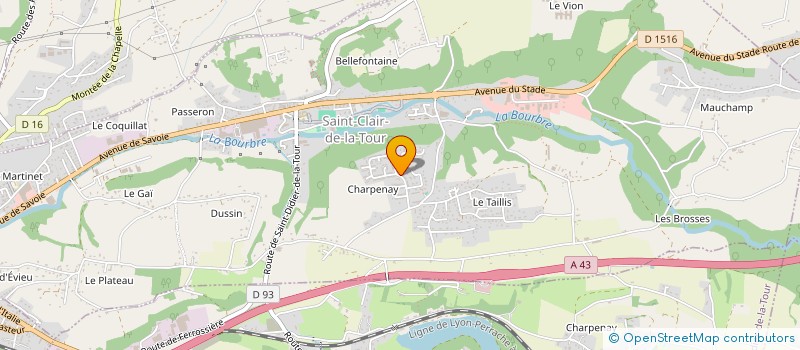 localisation de l'entreprise ASSOCIATION COULEURS ET CULTURE  SAINT-CLAIR-DE-LA-TOUR