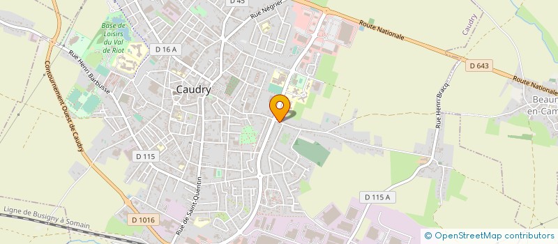 localisation de l'entreprise ASSOCIATION COUP D' POUCE  CAUDRY