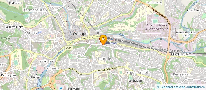 localisation de l'entreprise ASSOCIATION COUPS DE TORCHON à QUIMPER