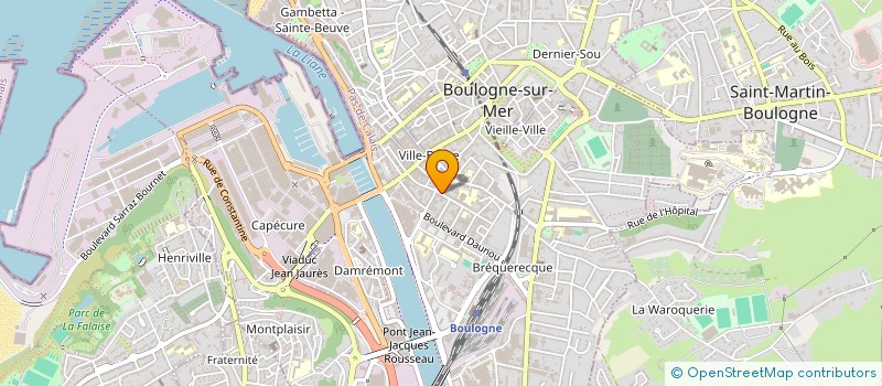 localisation de l'entreprise ASSOCIATION COURANT D'ARTISTES à BOULOGNE SUR MER