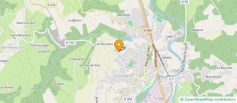 localisation de l'entreprise ASSOCIATION COURPIERE EQUITATION à COURPIERE