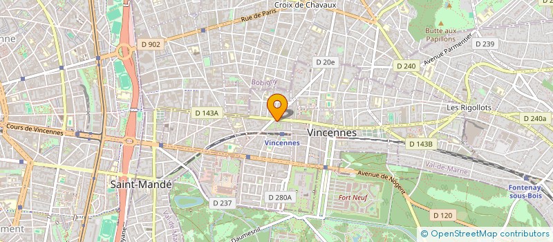 localisation de l'entreprise ASSOCIATION COURS DE LA FORGE à VINCENNES