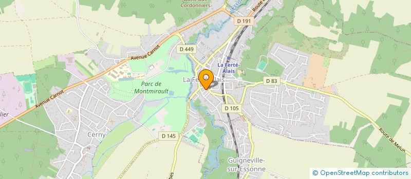 localisation de l'entreprise ASSOCIATION COURS DE LANGUES à LA FERTE-ALAIS