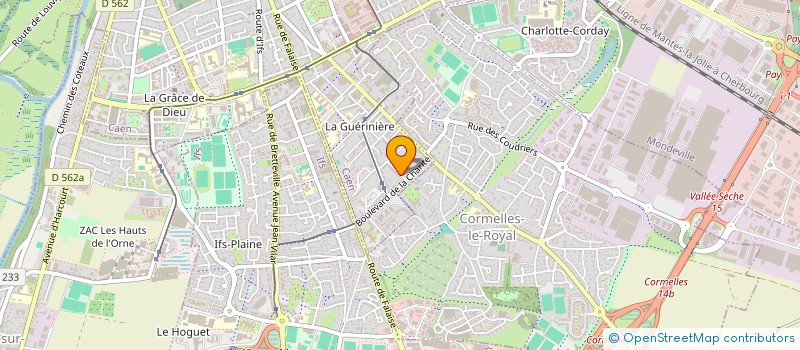 localisation de l'entreprise ASSOCIATION COURTS METRAGES DE LA GUERINIERE à CAEN