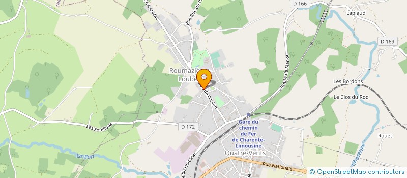 localisation de l'entreprise ASSOCIATION COUVRIR à TERRES-DE-HAUTE-CHARENTE